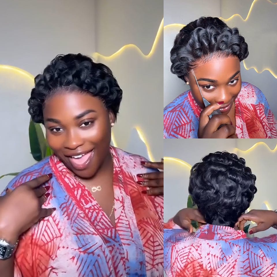 AILUXY Lace frontal Perruques Courtes Style et Fraîcheur Garantis