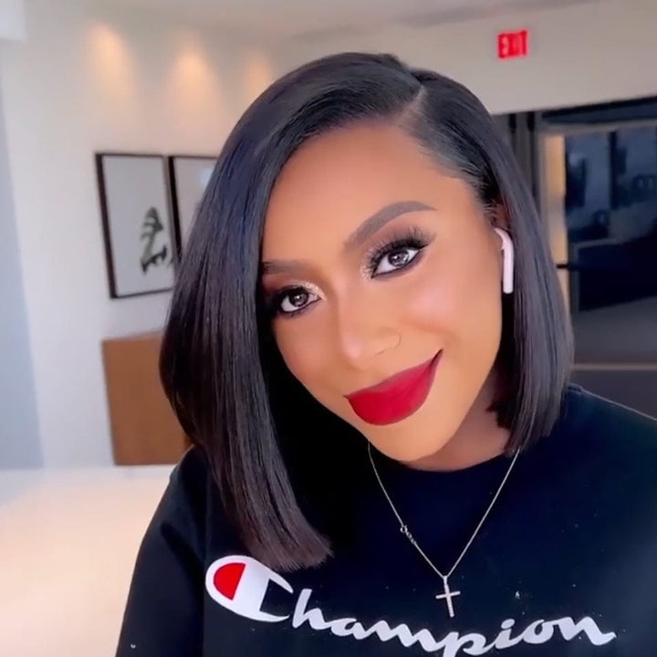 AILUXY perruques lisse Votre nouvelle coupe bob arrive pré-coiffée