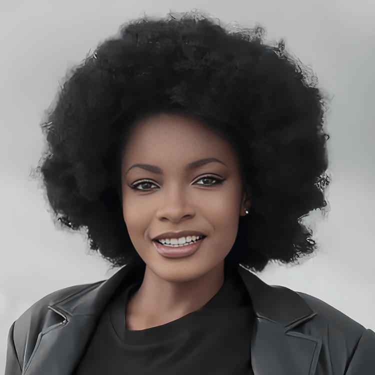 AILUXY Afro Curl Noir Courte Perruque 100% Cheveux Humains 3.0 Style afro chic
