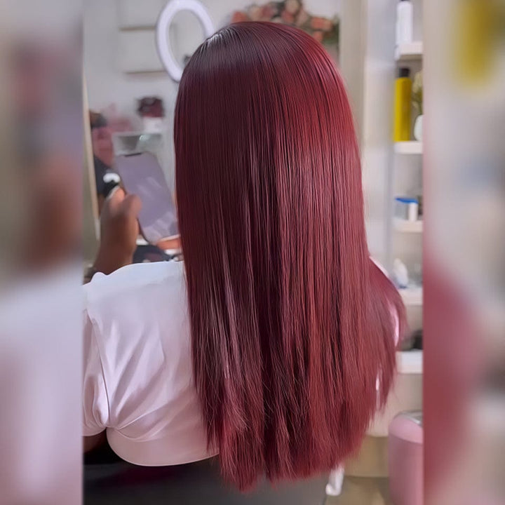 AILUXY Perruque personnalisée avancée 99J Lisse Perruque courte