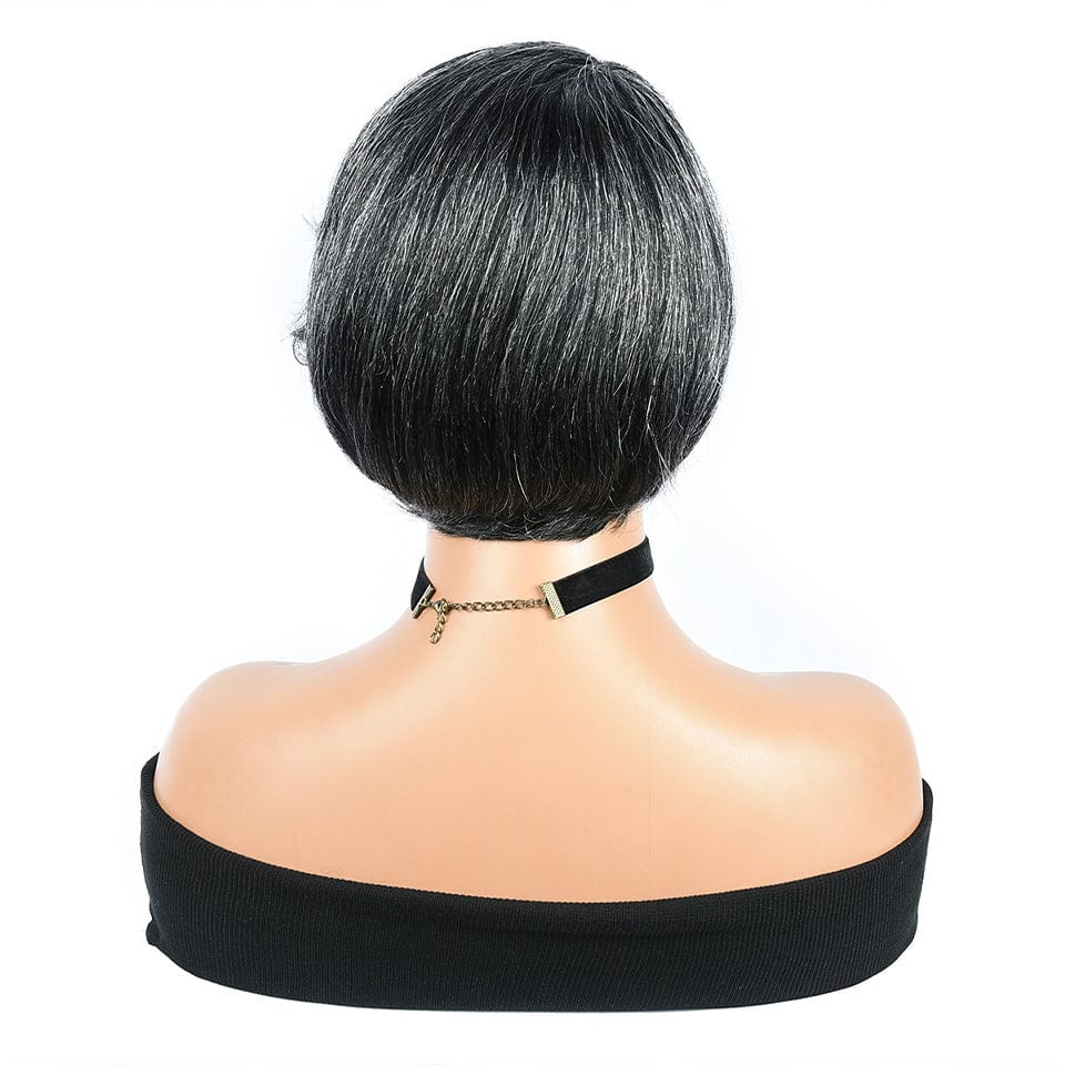 AILUXY Cheveux humains d'usine Perruque Pixie 1