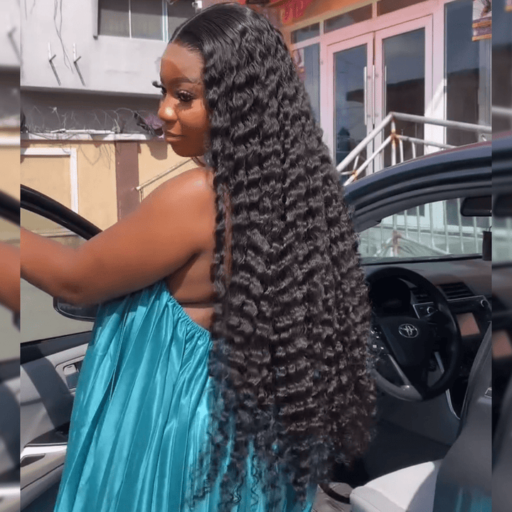 AILUXY 13x4 Lace Frontal ViVi Wave Perruque  200% densité Vrais 100% Cheveux Humains comme sur la vidéo