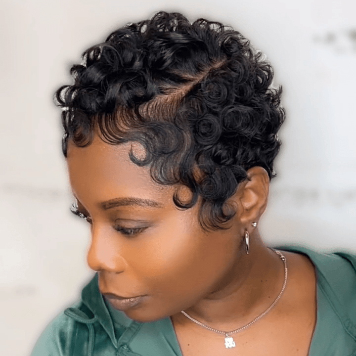 (en france)AILUXY Curly curly Perruque 100% Cheveux Humains comme sur la vidéo 3 - 4 jours reçus+Un beau cadeau