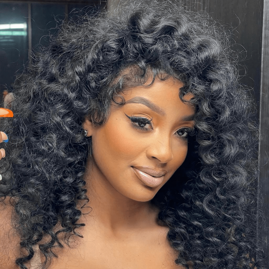 La mode AILUXY 13x4 Lace Frontal Perruque Rose Wavy Courte Bob Perruque 200% Densité