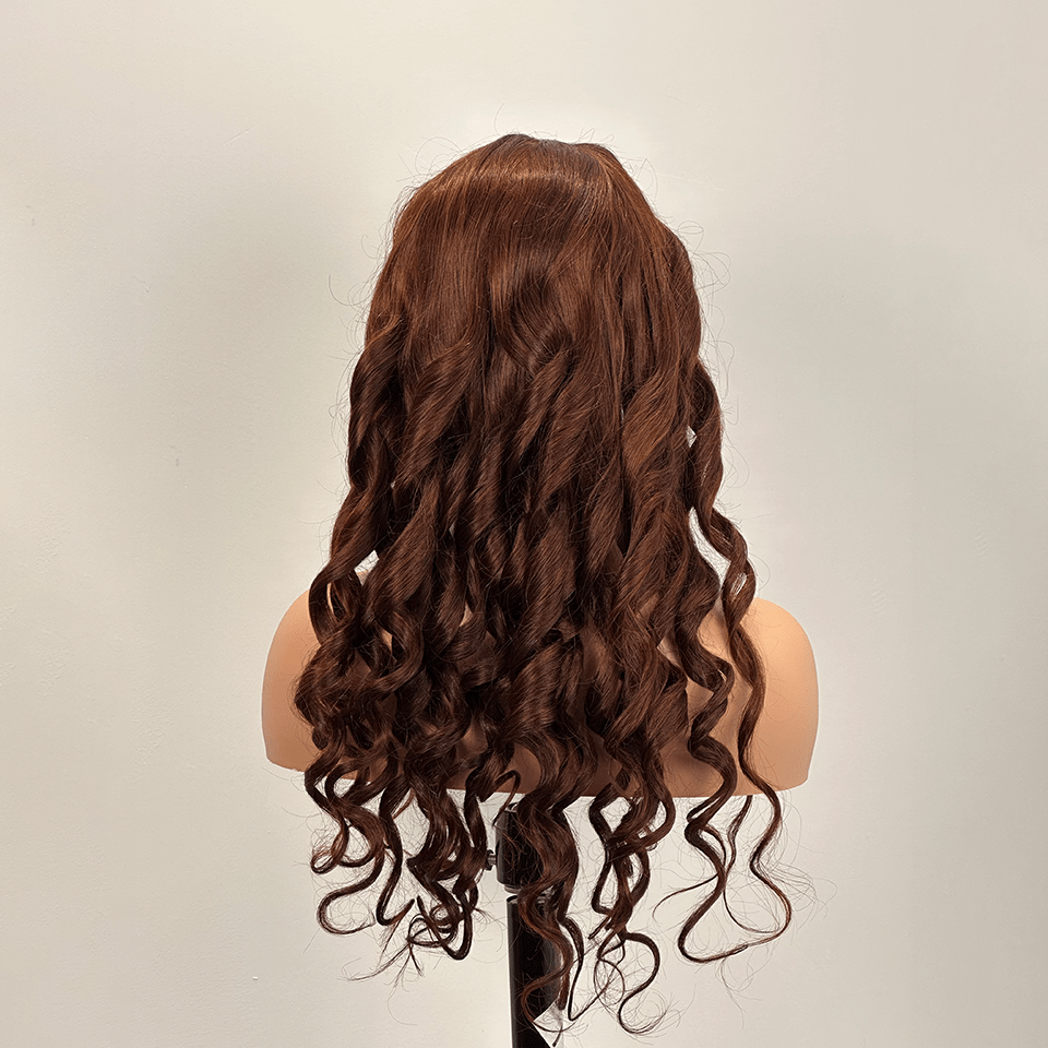 AILUXY 13x4 Lace Frontal T1b/4# Bourgogne loose wave Longue Perruque 100% Cheveux Humains