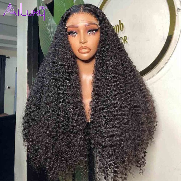 AILUXY 13x4 Lace Frontal Curls Wave Longue Perruque 250% Densité