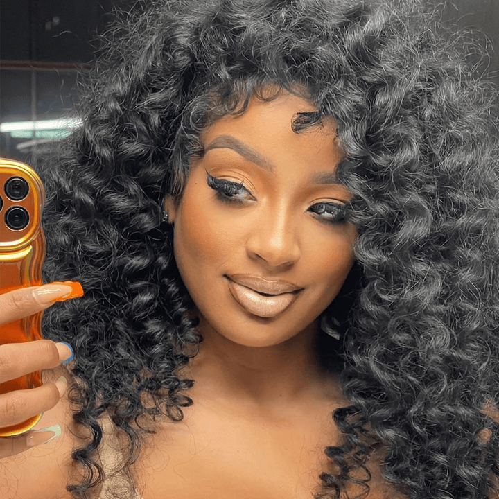 La mode AILUXY 13x4 Lace Frontal Perruque Rose Wavy Courte Bob Perruque 200% Densité