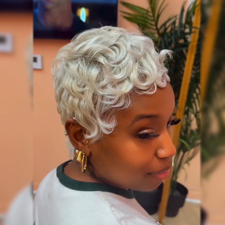 AILUXY Perruques full lace Perruques protectrices cheveux naturels couleur blonde comme sur la photo