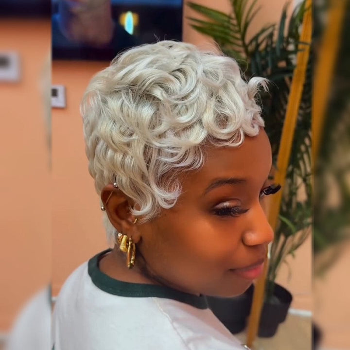 AILUXY Perruques full lace Perruques protectrices cheveux naturels couleur blonde comme sur la photo