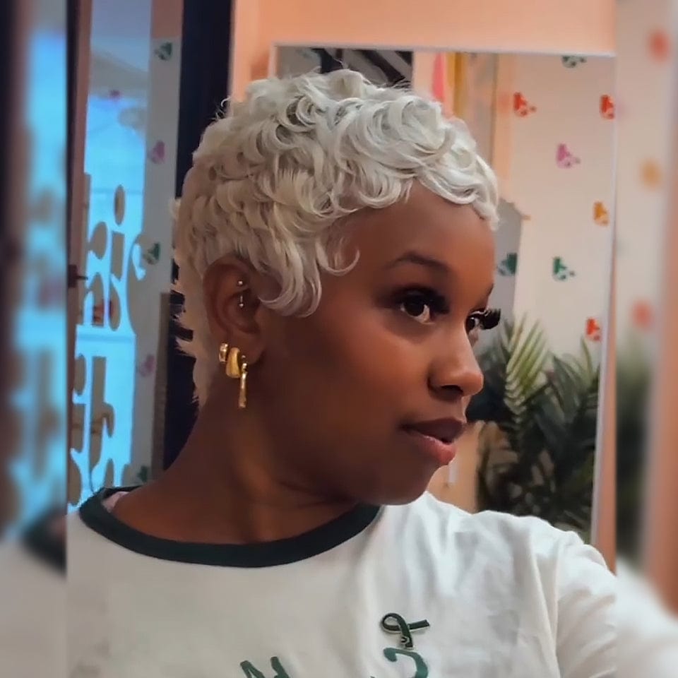 AILUXY Perruques full lace Perruques protectrices cheveux naturels couleur blonde comme sur la photo