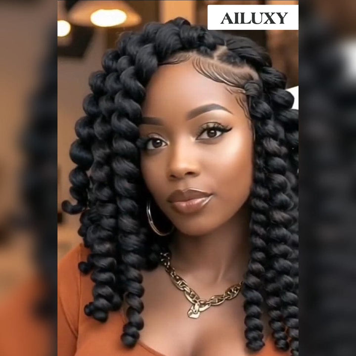 AILUXY Lace Frontal Tressée Perruque Identique à l'image 4.0 exclusifs