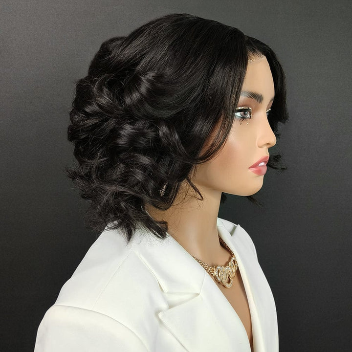 (Dernier Prix en france) AILUXY 5x5 Lace Perruque 100% Cheveux Humains comme sur la vidéo 2 - 3 jours reçus+Un beau cadeau