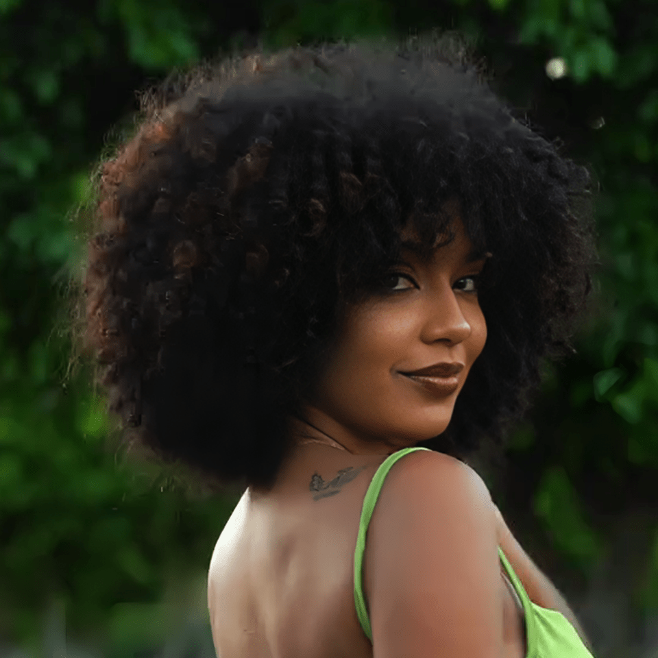 AILUXY Perruque personnalisée avancée afro curly 250% density perruques haute qualité