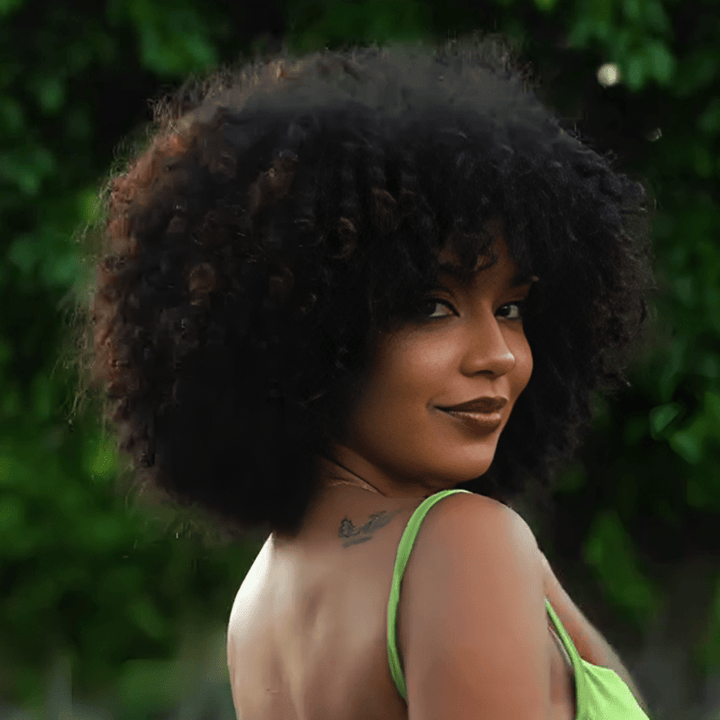 AILUXY Perruque personnalisée avancée afro curly 250% density perruques haute qualité