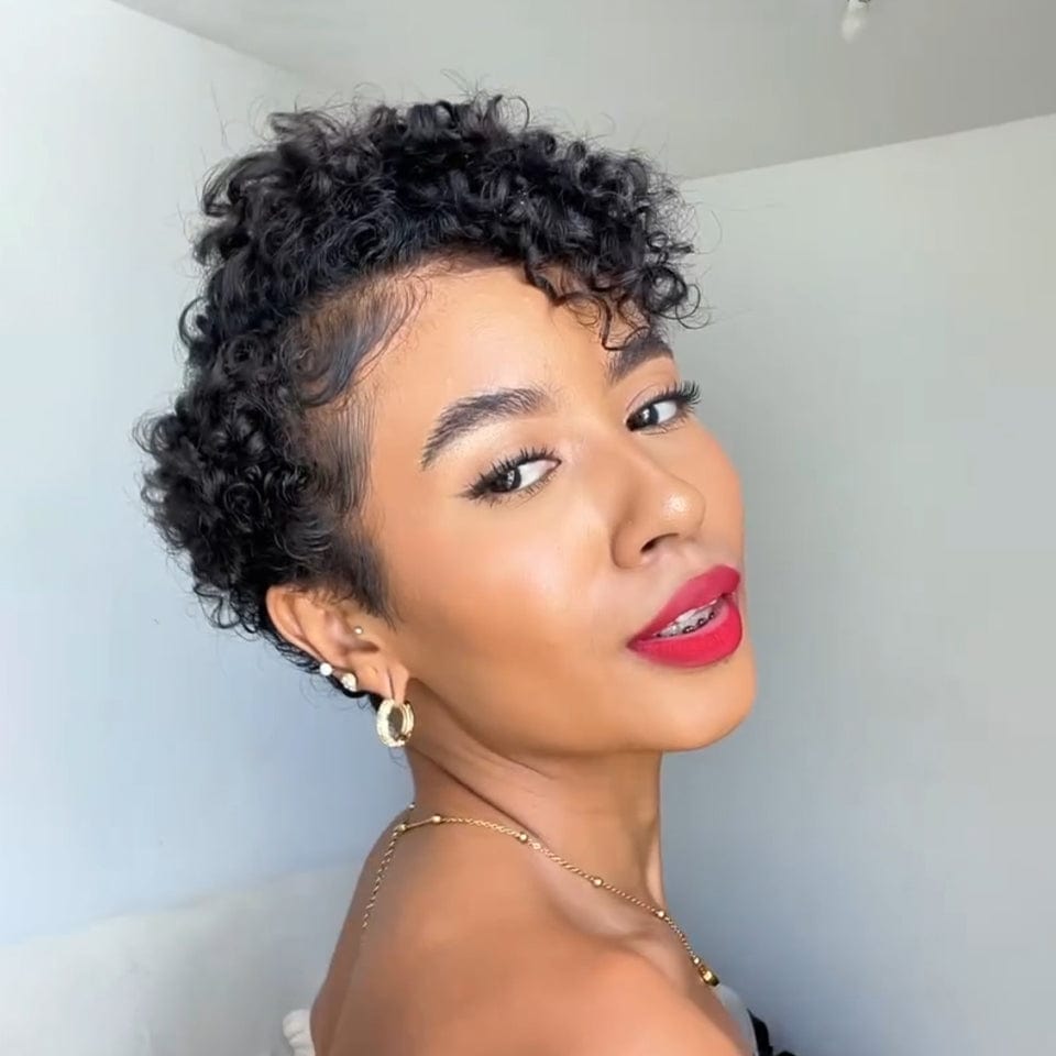 AILUXY 13x4 Lace Frontal Bob 200% densité Cheveux Courts Bohèmes Look Tendresse en 5 Minutes 2