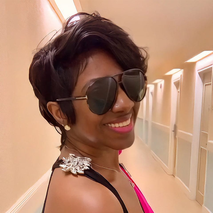 AILUXY Courte Coupe vibrante Élégance 100% Cheveux Humains Identique à l'image