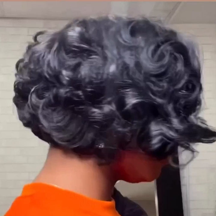 AILUXY Courte 13x4 Lace frontal Noir Sasa Bob Perruque  comme sur la vidéo 2 - 3 jours reçus+Un beau cadeau