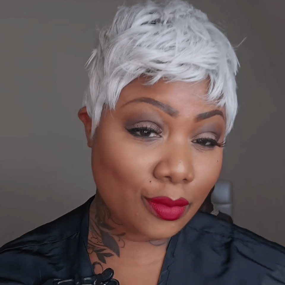 AILUXY Perruque sexy perruque grise parfaite