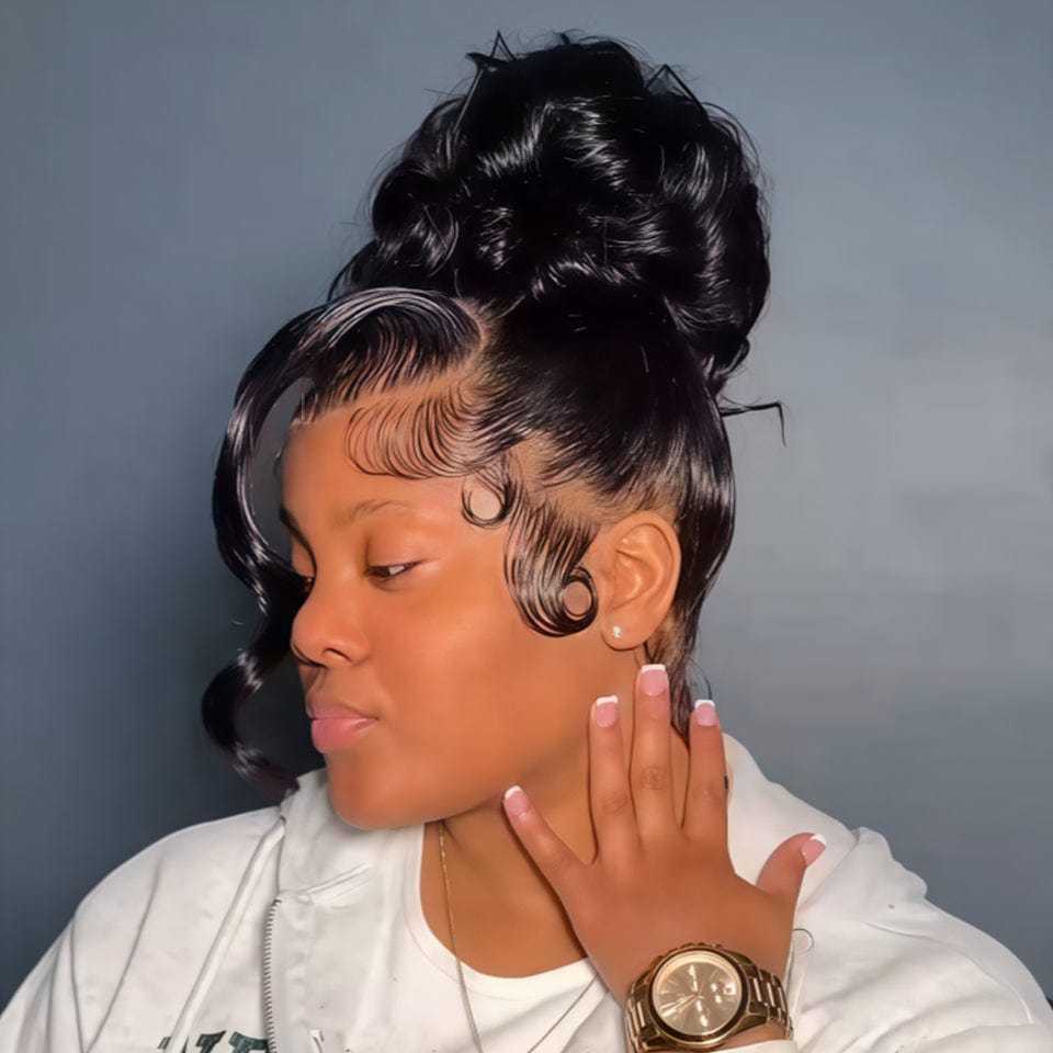 AILUXY 100% identique Tressée perruque lace 13x4 nouvelle coiffure Cheveux volumineux instantanés