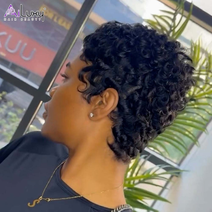 AILUXY Perruque coupe courte | Style Court
