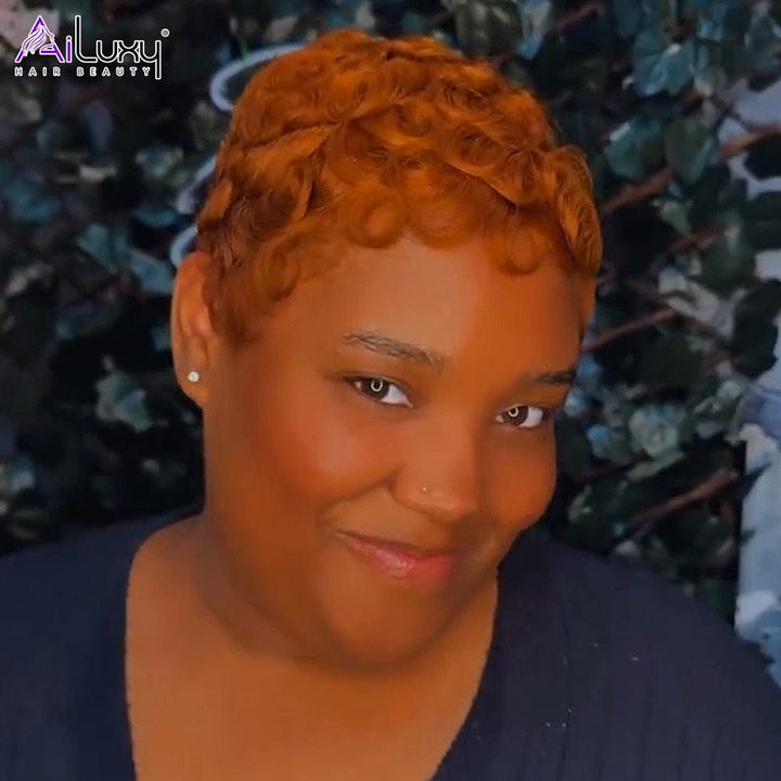 AILUXY Perruque coupe courte | Perruges ultra-légères avec frontals invisibles