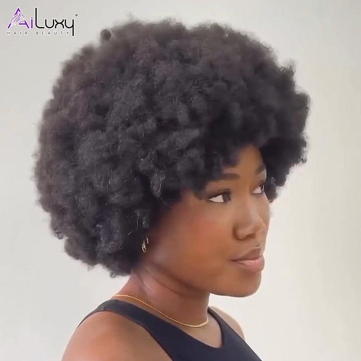 AILUXY bébé Bob Noir Perruque Perruque 100% Cheveux Humains comme sur la vidéo 2 - 3 jours reçus+Un beau cadeau+pas de taxes