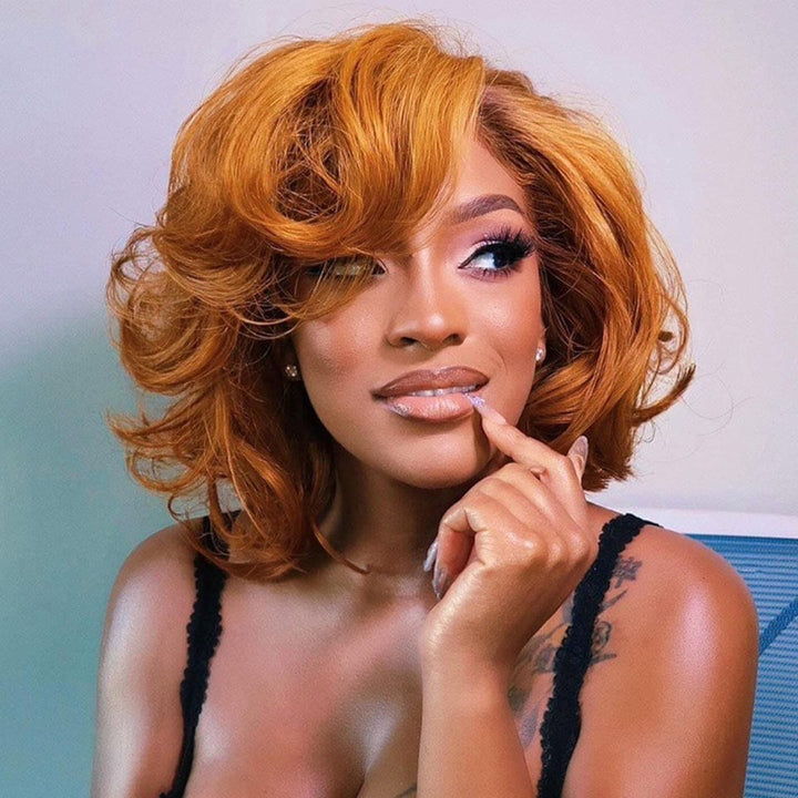 AILUXY Perruque courts personnalisés Identique à la photo sans colle