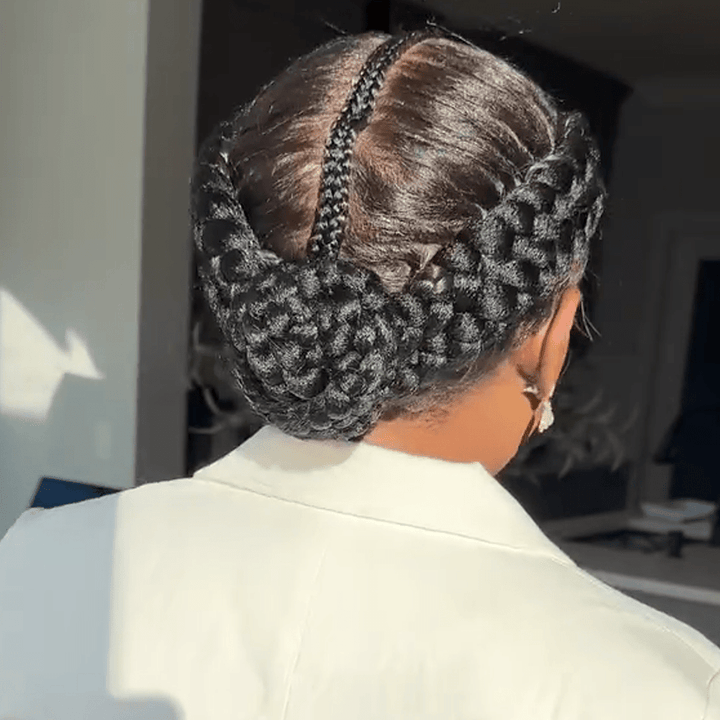 AILUXY Perruque tressée, identique à la photo