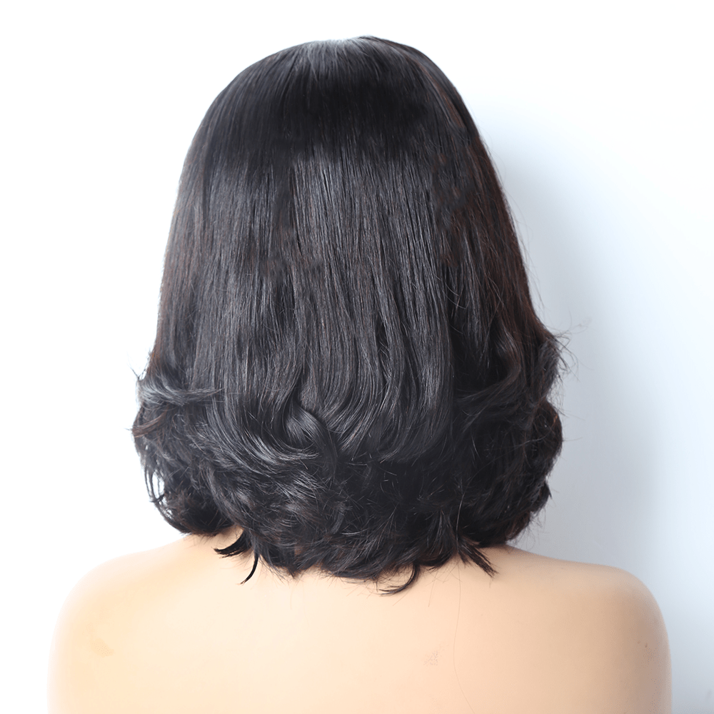 (En France )AILUXY Perruque en france 12pouces Taylor  Lisse 5x5 lace Perruque 100% Cheveux Humains
