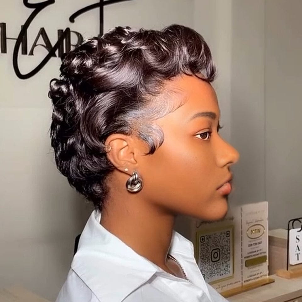 AILUXY Perruques lace 13x4 réalisée en 100% cheveux humains