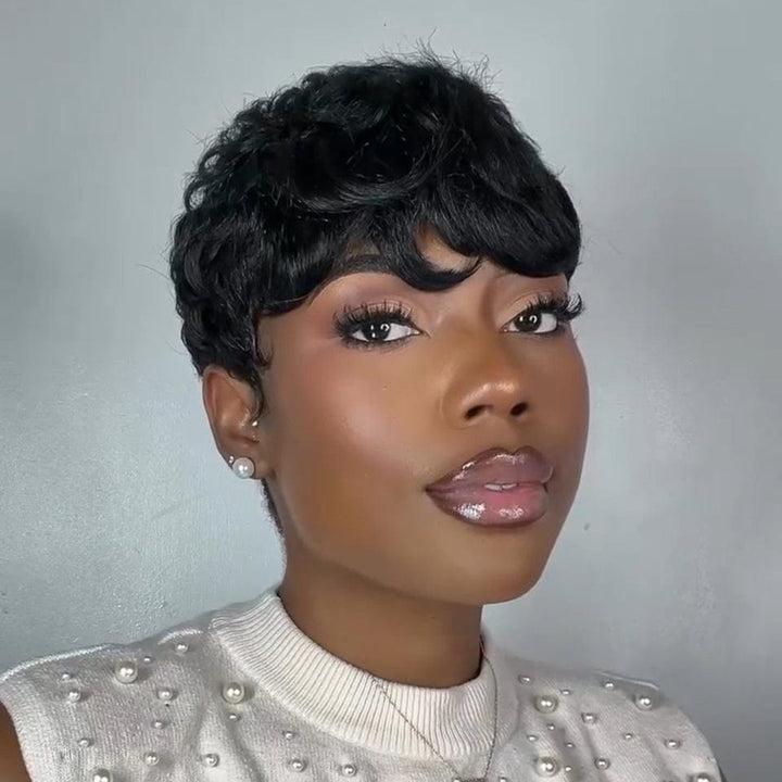 AILUXY Perruques Sublimes,perruque Finger Wave populaire, identique à l'image