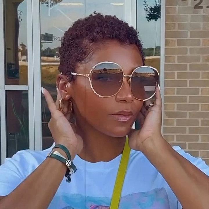 Ailuxy perruque lace 13x4 Perruque courte Boucle 99J personnalisée