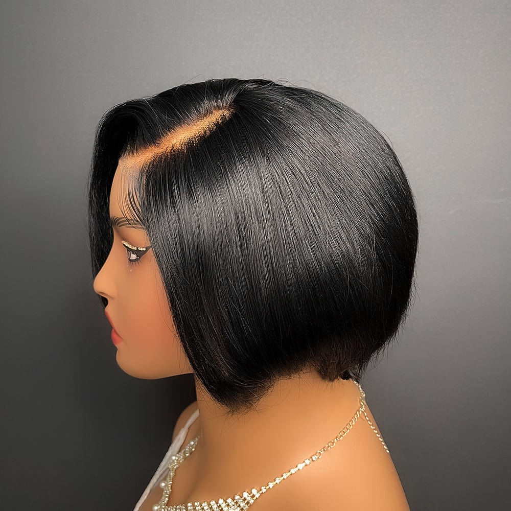 AILUXY 4x4 Lace Bob Perruque 100% Cheveux Humains comme sur la vidéo 2 - 3 jours reçus+Un beau cadeau