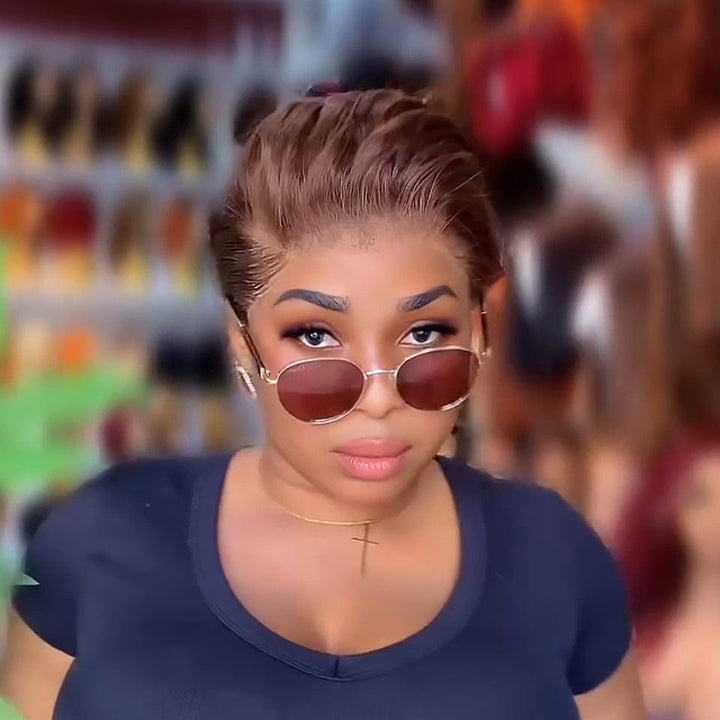 AILUXY Lace frontal Perruque Nouvelle Collection Printemps - Perruques 100% Vrais Cheveux