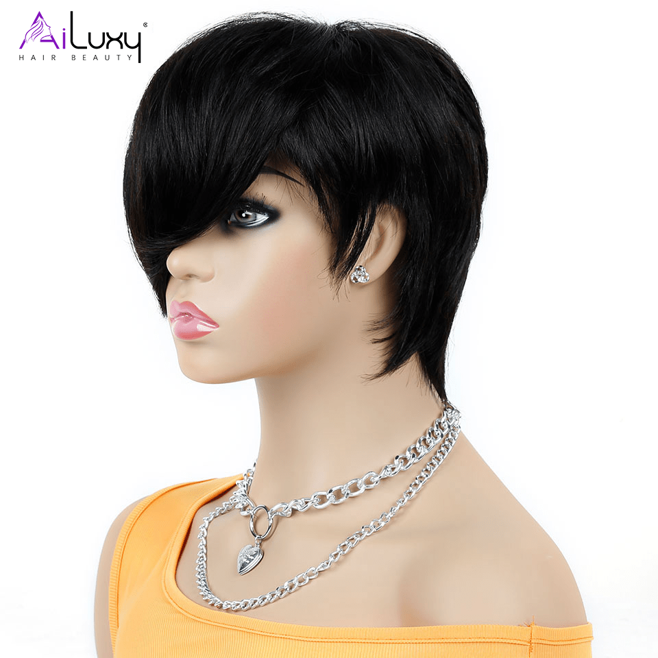 AILUXY Perruque coupe courte | Charme Naturel