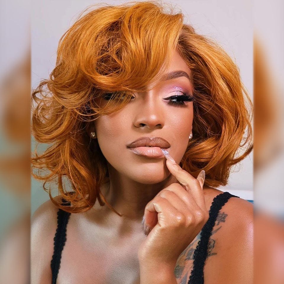 AILUXY Perruque courts personnalisés Identique à la photo sans colle