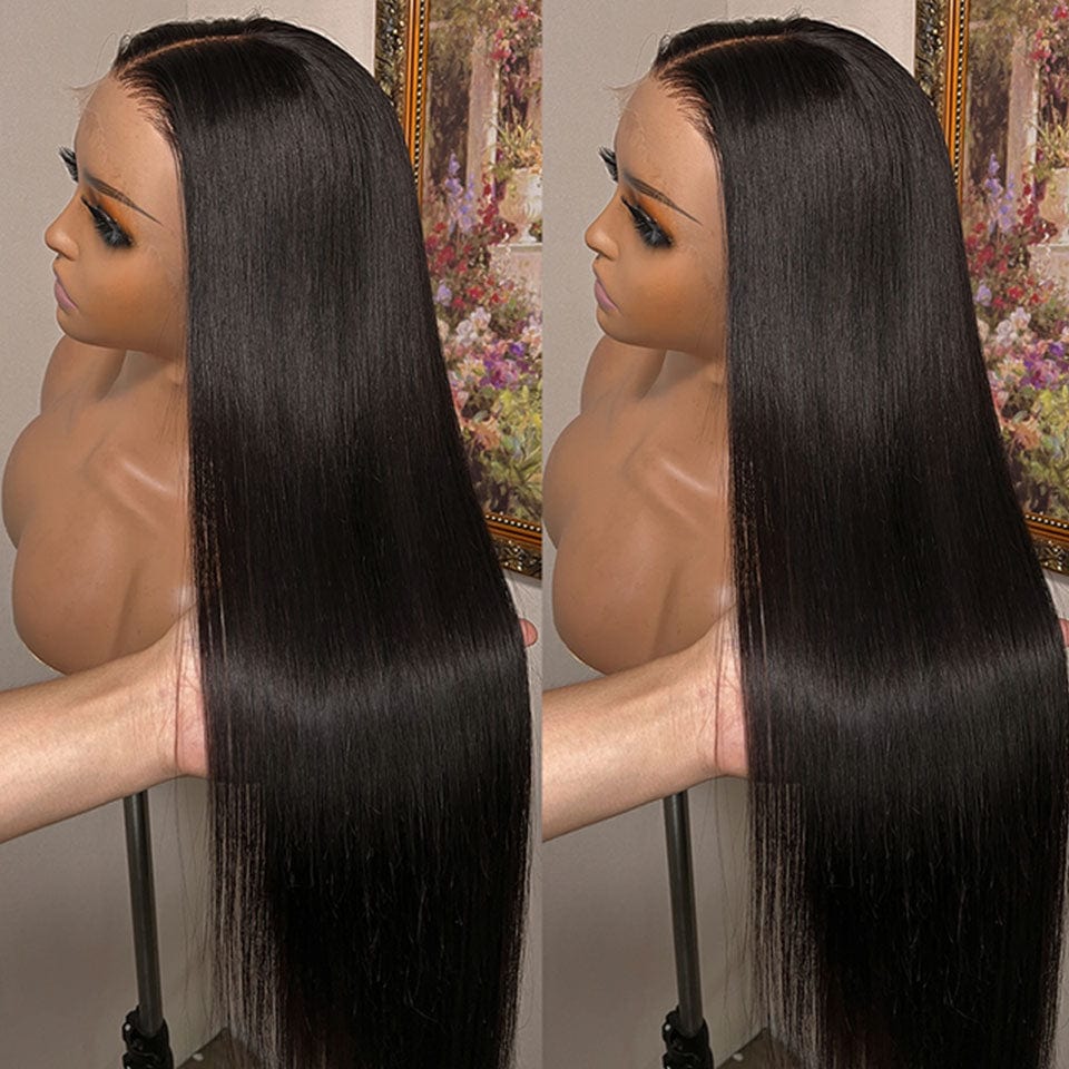 AILUXY 13x6 Lace Frontal Lisse Perruque 250% densité 18 pouces