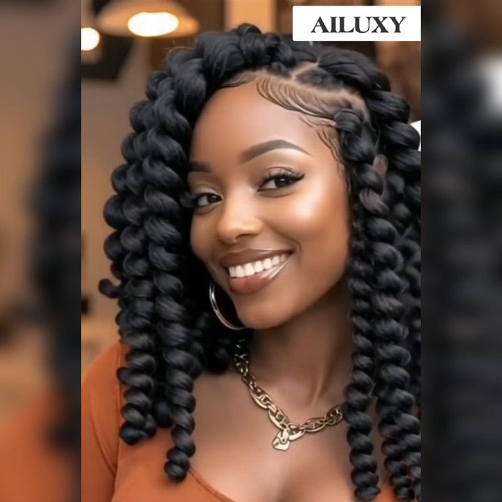 AILUXY Lace Frontal Tressée Perruque Identique à l'image 4.0 exclusifs