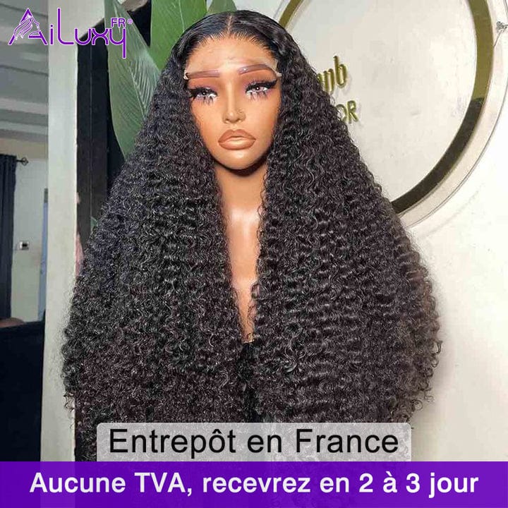 AILUXY 13x4 Lace Frontal Curls Wave Longue Perruque 250% Densité