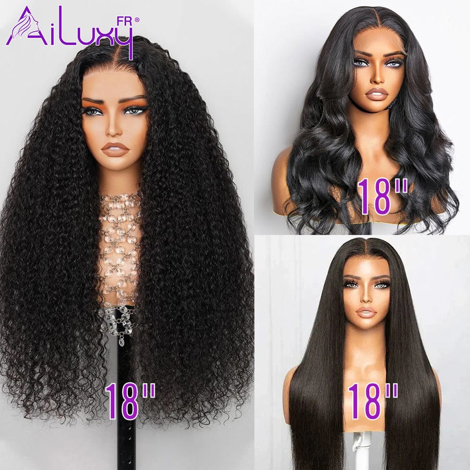AILUXY 3 Perruque COMBO | Dentelle closure 4x4 cheveux humains vietnamiens