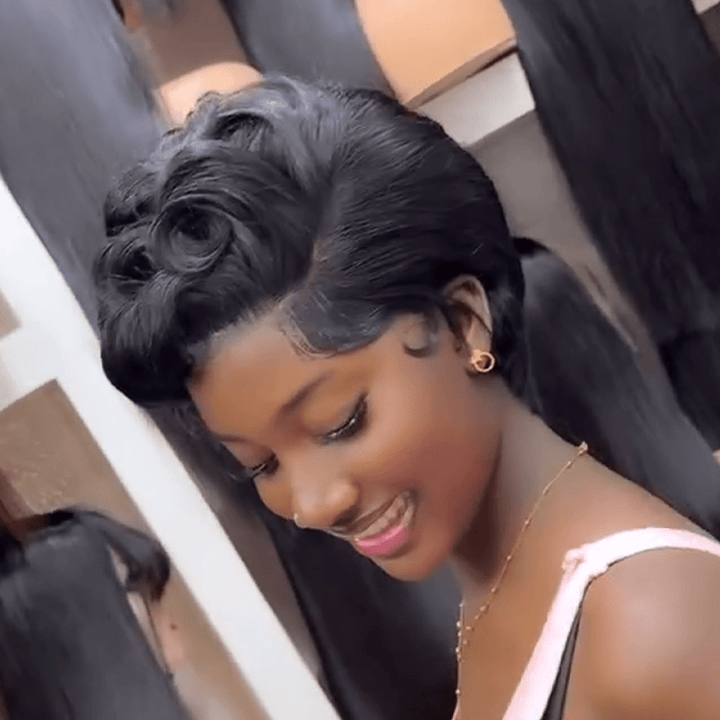 AILUXY Lace frontal Perruque Identique à l'image 5.0 Style afro chic