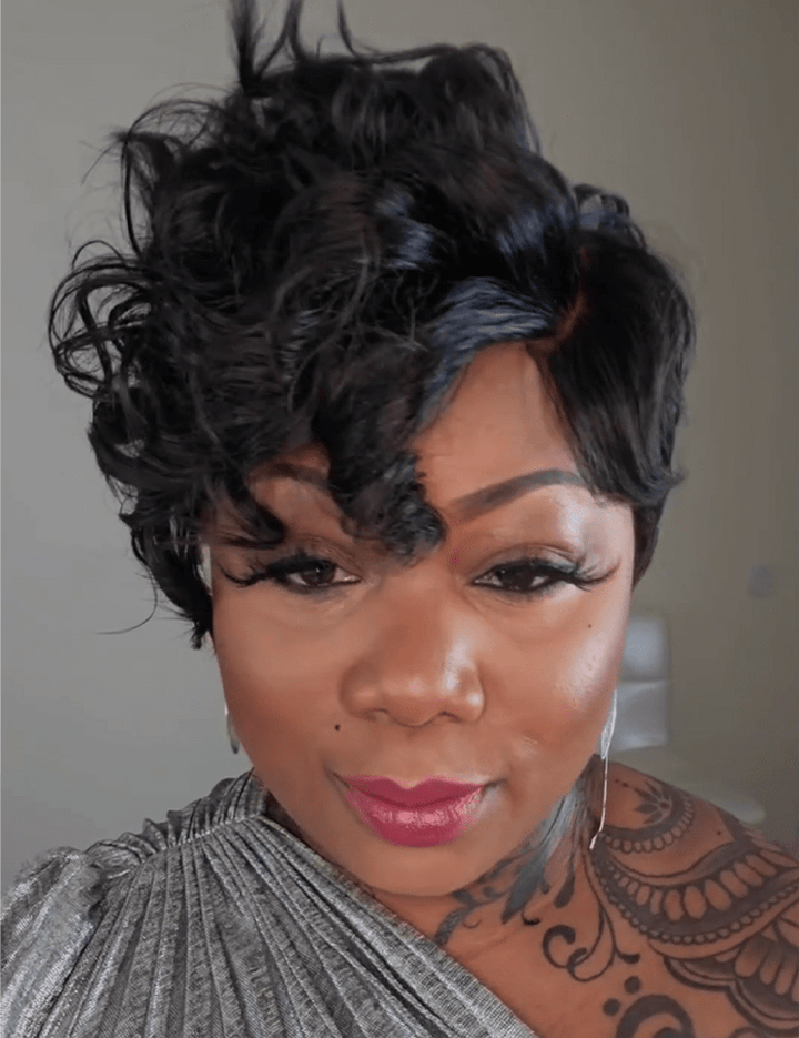 AILUXY Sexy 5X5 lutin partiel bouclé 6 pouces