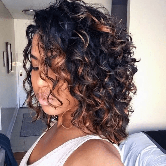 AILUXY Perruque 13x4 Lace Closure Perruque BOB Curly 200% densité 100% Cheveux humains