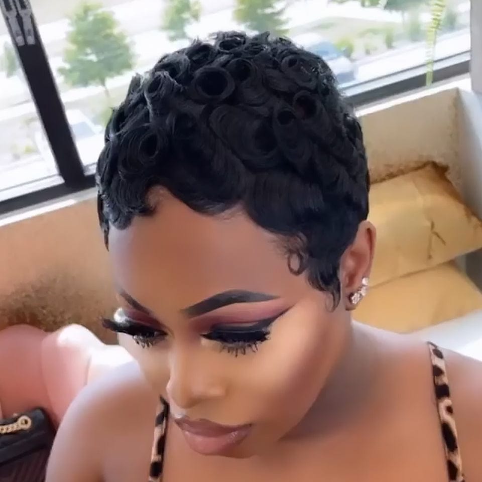 AILUXY Perruque coupe courte | Perruges ultra-légères avec frontals invisibles