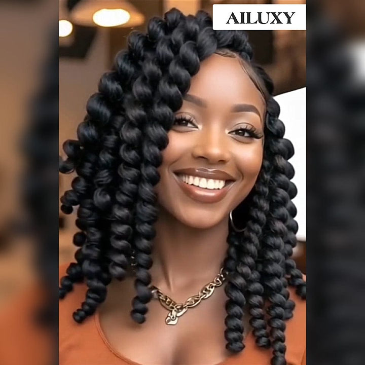 AILUXY Lace Frontal Tressée Perruque Identique à l'image 4.0 exclusifs