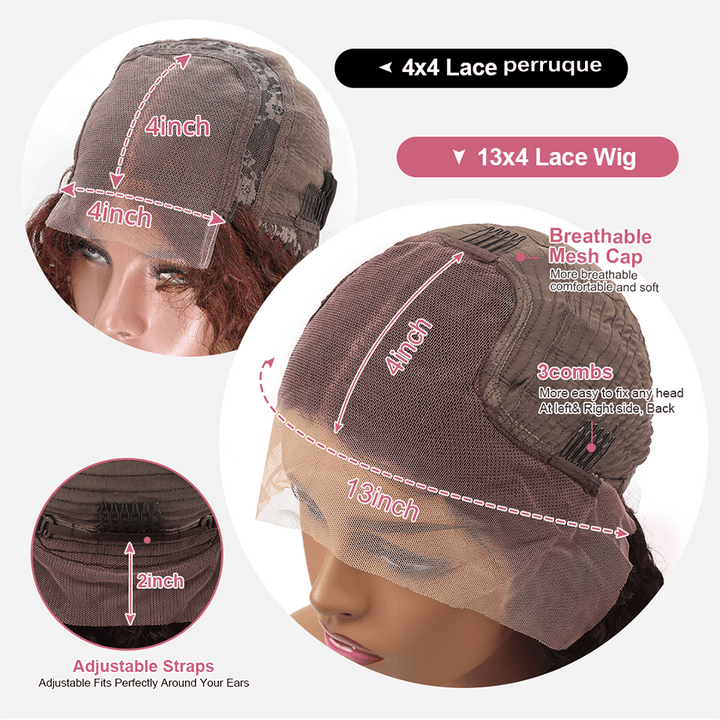 AILUXY Ensemble de 3 Perruques =209€ | Dentelle closure 4x4, cheveux 100% humains