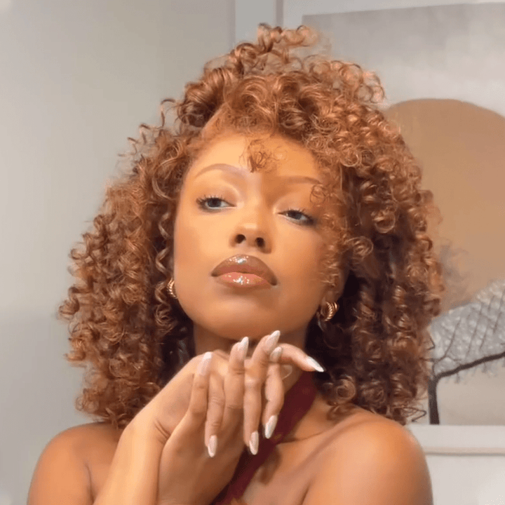 AILUXY 13x4 Lace Frontal Lisse Noir Marron Bob Perruque 100% Cheveux Humains