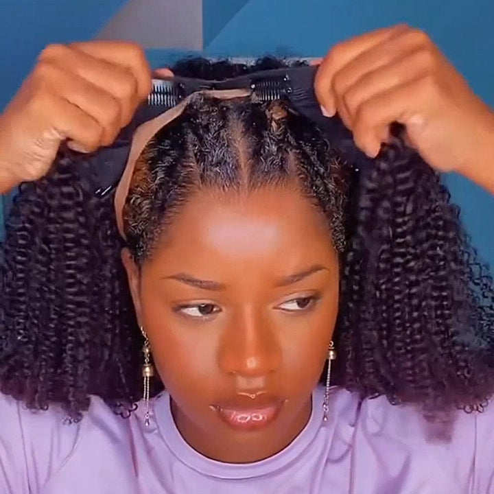 AILUXY U Part Lace Perruque Bouclée