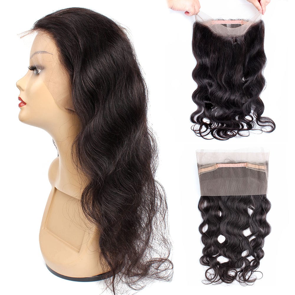 AILUXY 360 Lace Frontal Perruque Body Wave Longue Noir 200% densité 100% cheveux humains Je voudrais comme sur la vidéo