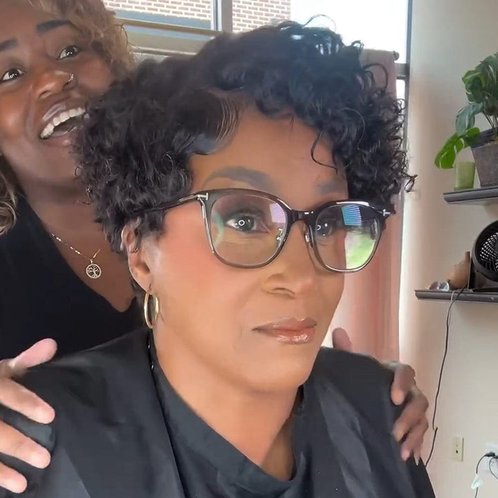 AILUXY Perruque Frontale en Dentelle 13x4 – Coupe BOB Bouclée